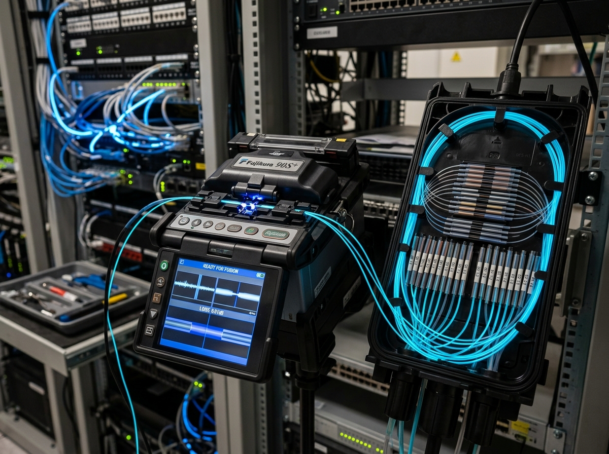 Patch werkzaamheden in de PoP en glasvezel Hay Telecom